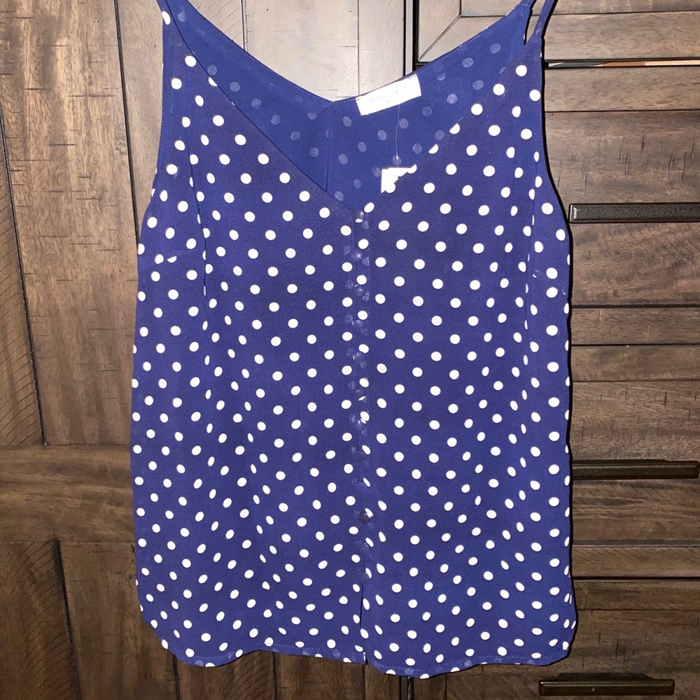Polka Dot Button Down Tank
